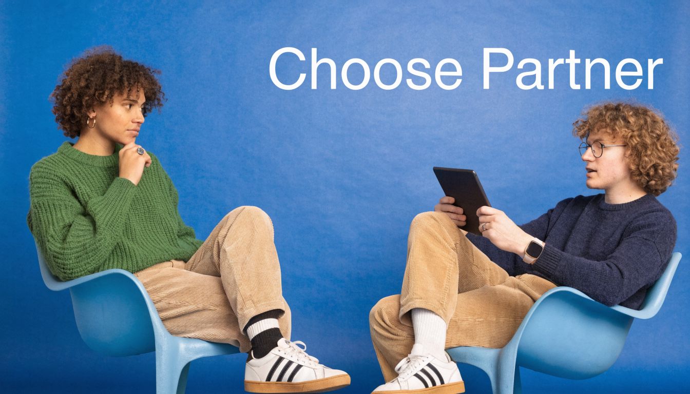 Two people sitting in chairs and looking at each other while discussing accounting services for small businesses.