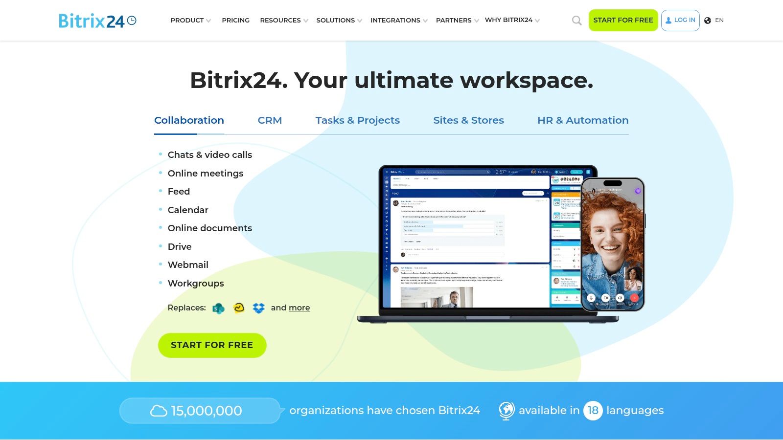 Bitrix24 (Free CRM with Quotes)