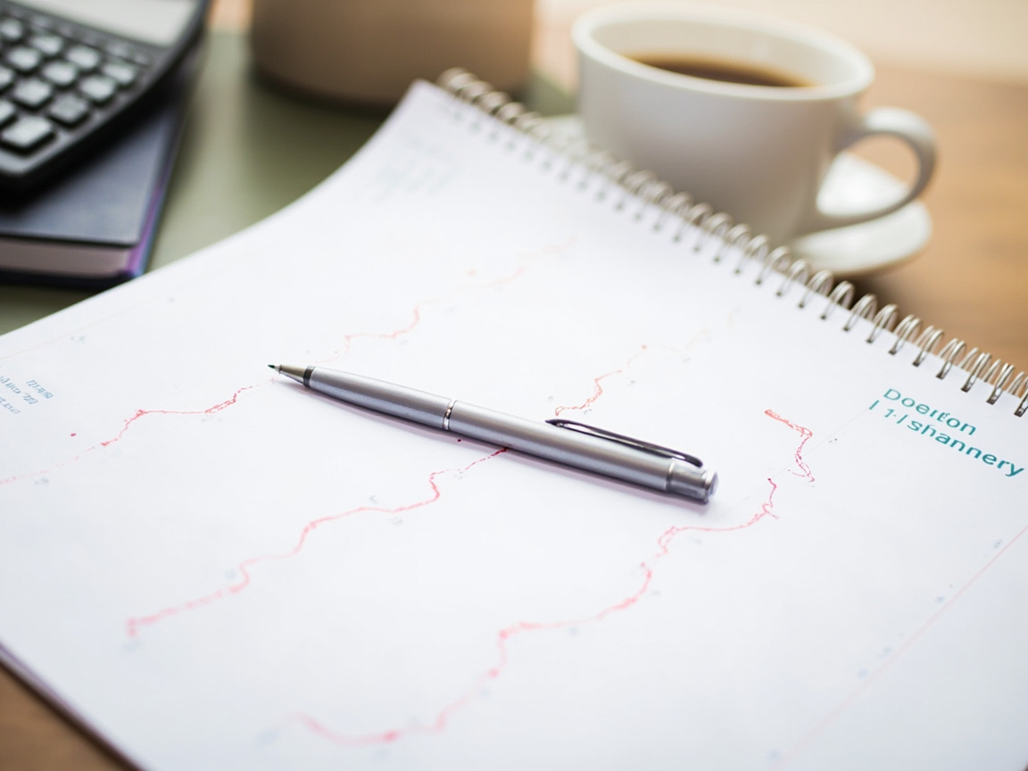 Business planner with quarterly estimated tax due dates circled for small business tax planning