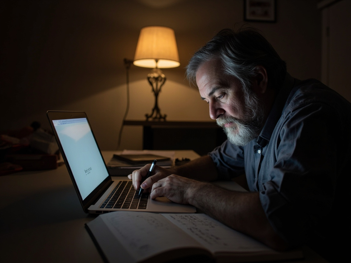 Person researching how to find a fiduciary financial advisor on a laptop and taking notes
