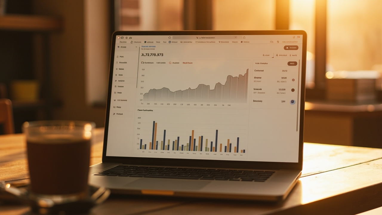 A clean financial dashboard