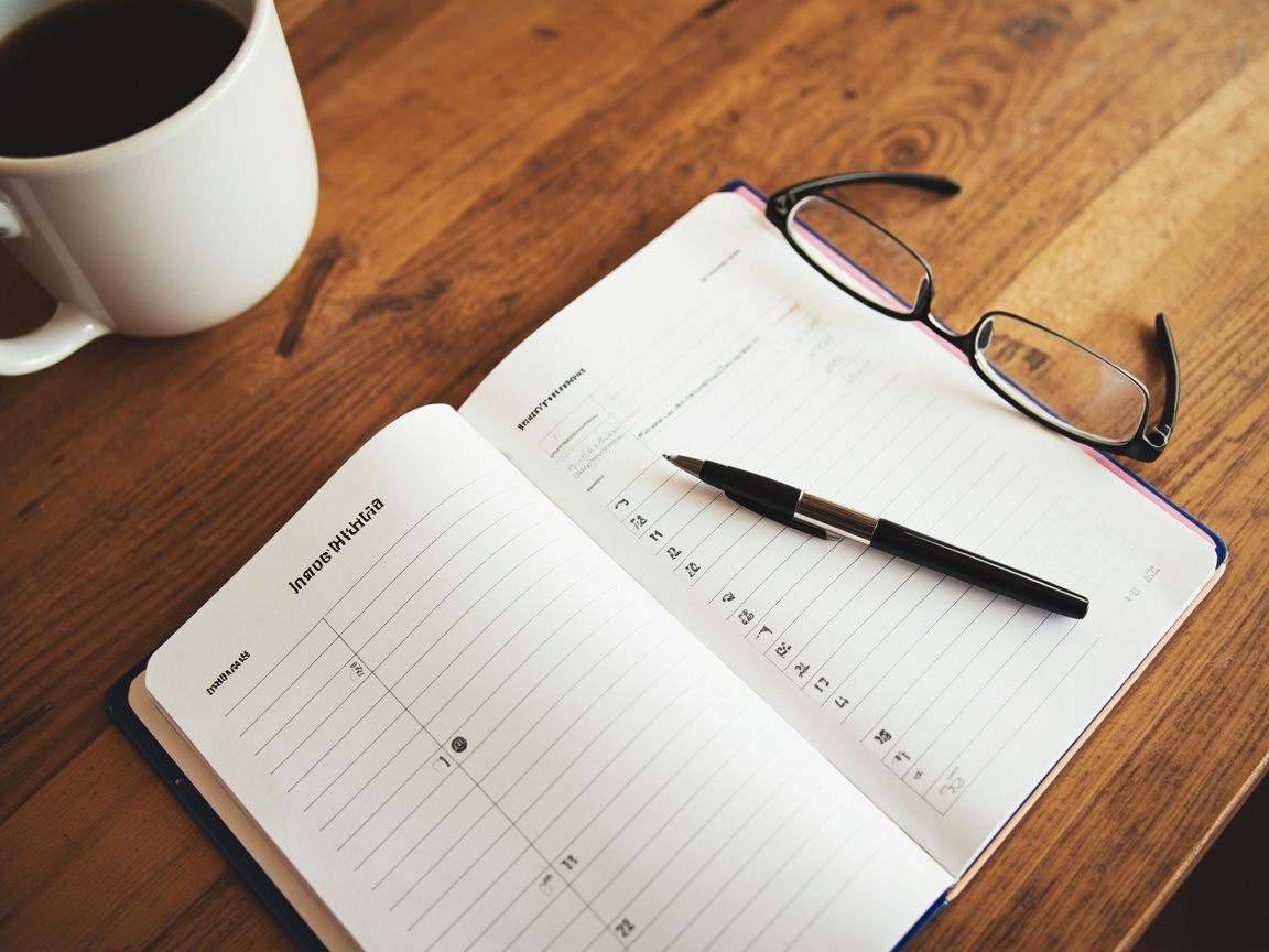 Retirement income planning calendar and reading glasses on desk representing Social Security timing strategy