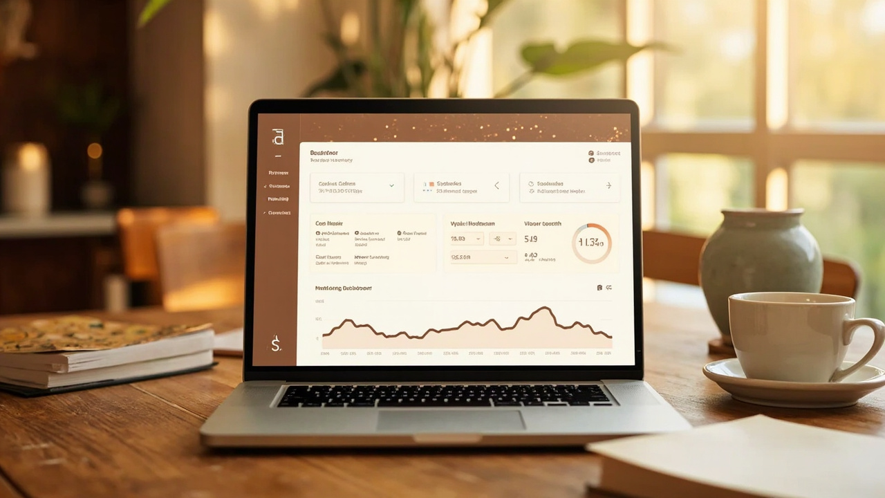 Steingard CFO dashboard on a laptop