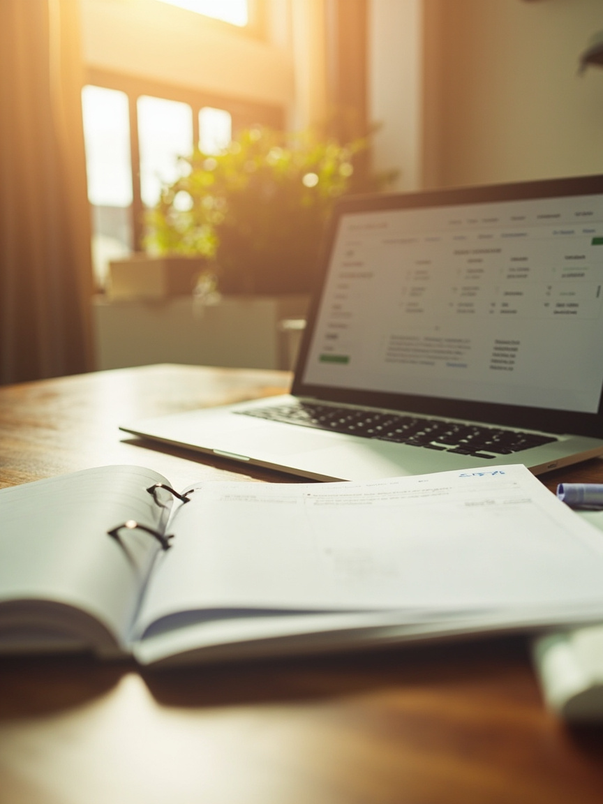 Organized monthly bookkeeping