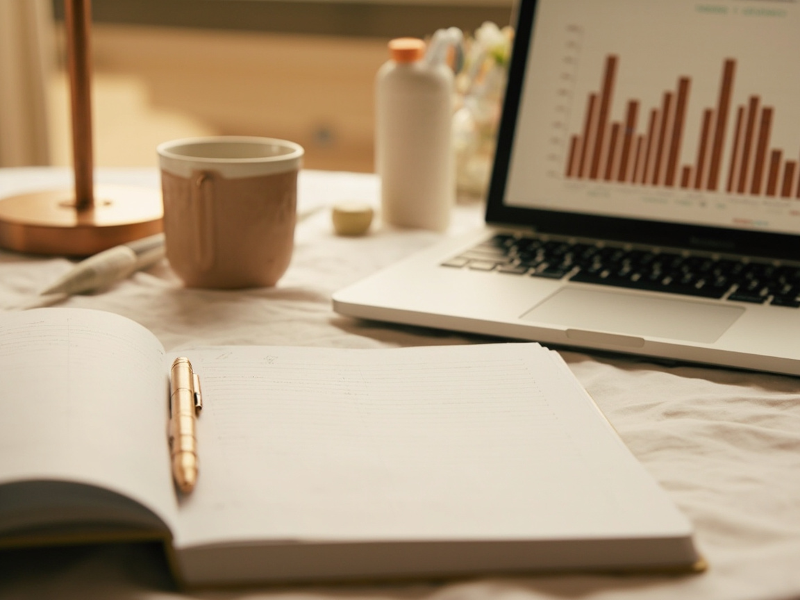 Organized bookkeeping desk with clear reports
