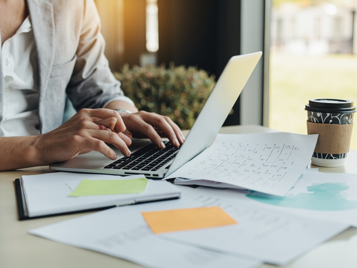 Business owner calculating self-employment and income tax for estimated payments