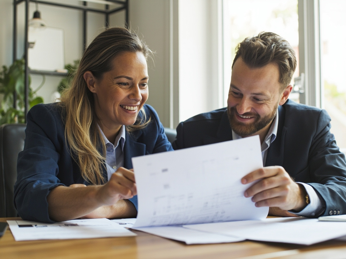 Bookkeeper and small business owner reviewing payroll tax filing deadlines together